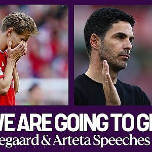 Mikel Arteta &amp; Martin Odegaard address the Arsenal crowd after Premier League title heartbreak  - YouTube