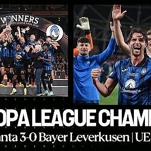 Atalanta lift the Europa League Trophy!  | Atalanta 3-0 Bayer Leverkusen #UEL Final - YouTube