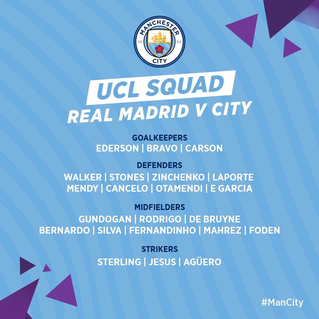 REAL MADRID vs MANCHESTER CITY | UCL R16 - 1st Leg | 26.02 ...